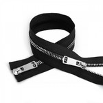 Молния Mzip трактор №5 2 замка TT, 110см, цв.черн/серебро уп.50шт