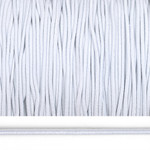 Резинка-шнур 1,5мм шляпная круглая TBY цв. F101 белый боб.100м