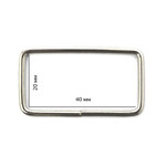 TBY Рамка металлическая TSW 40х 20х 2,5мм цв. никель уп. 200шт TSW.РАМ.40Х20.НИ.200