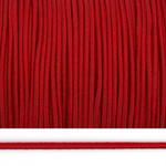 Резинка-шнур 2,5мм шляпная круглая TBY цв. F148 красный боб.100м
