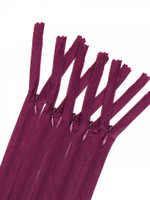 Молния Mzip пласт. потайная №3 20см н/р цв.F143 фиолетовый уп.50шт