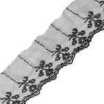 Kruzhevo Кружево на сетке арт.TBY G1164 шир.50мм цв.черный уп.13,71м TBY.G1164.ЧЕР