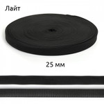 Резинка TBY вязаная Лайт в инд.упаковке 25мм черный 3,5г рул.50м