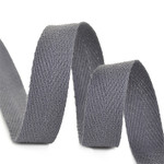 Лента-тесьма 10мм киперная 2,5г хлопок TBY.CT цв.F311 т.серый уп.50м
