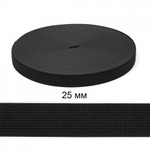 Резинка TBY вязаная Стандарт 25мм черный 3,9-4,3г в инд.упаковке рул.40м