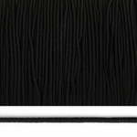 Резинка-шнур 1мм шляпная круглая TBY цв. F322 черный боб.100м