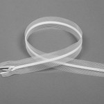 Молния Mzip пласт. потайная №3 тесьма прозрачная 50см н/р цв.F101 белый уп.50шт