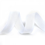 Лента-тесьма 20мм киперная 4г полиэстер TBY цв.F101 белый уп.50м
