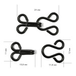 TBY Крючки пришивные №4 (23х12мм) ТВ-НЕ-А цв. никель черный уп. 400шт ЮКП.ТВНЕА-4.ЧЕР