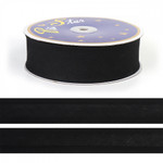 Косая бейка хлопок TBY арт.CB40 шир.40мм цв.F322 черный уп.27,43 м