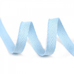 Лента-тесьма 10мм киперная 2г полиэстер TBY цв.S351 голубой уп.50м