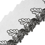 Kruzhevo Кружево на сетке арт.TBY F5168C шир.80мм цв.черный уп.13,71м TBY.F5168C.ЧЕР