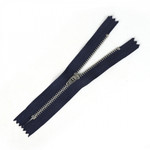 Молния Mzip джинсовая никель №4 14см н/р, замок М-4002 цв.F330 т.синий уп.50шт