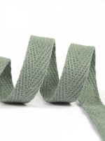 Лента-тесьма 10мм киперная 2,5г хлопок TBY.CT цв.F324 серо-зеленый уп.50м