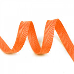 Лента-тесьма 10мм киперная 2г полиэстер TBY цв.F157 оранжевый уп.50м