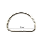 TBY Полукольцо металлическое TSW 30х 2,3мм цв. никель уп. 500шт TSW.ПЛК.30.НИК.500