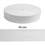 Резинка TBY вязаная Стандарт 40мм белый 3,9г в инд.упаковке рул.40м