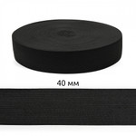 Резинка TBY вязаная Стандарт 40мм черный 3,9г в инд.упаковке рул.40м