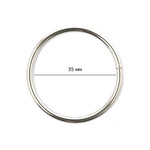 TBY Кольцо металлическое TSW 35х 3мм цв. никель уп. 100шт TSW.КОЛ.35.3.НИК.100