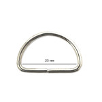 TBY Полукольцо металлическое TSW 25х 2,3мм цв. никель уп. 500шт TSW.ПЛК.25.НИК.1000