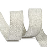 Лента-тесьма 16 мм киперная 3,3г металлизированная TBYT07 цв.S132 серый уп.22,85м
