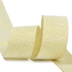 Лента-тесьма 25 мм киперная 5г металлизированная TBYT18 цв.S099 желтый уп.22,85м