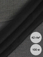 Дублерин IdealTex эластичный 42г/м 3508B черный 150см рул.100м