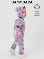 Комбинезон, Мишки елочки на сиреневом,  арт. 02122 (86 см)