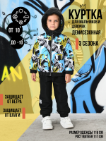 Куртка, Весна-Осень, №113 Дино Голубой арт. 706 (98 см)