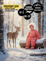 Комбинезон-конверт “трансформер”, Лосось, 163ШМ/2 (74 см)