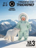 Комбинезон-конверт “трансформер”, Мята, 163шм/2 (62 см)