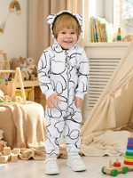 Комбинезон, Мишки на белом,  арт. 02122 (86 см)