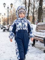 Комбинезон, Зима, Синие цветы+синий, арт. 223шм (98 см)