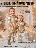 Комбинезон, Кошки на бежевом,  арт. MB01124 (62 см)