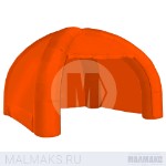 Надувная палатка оранжевая 4-опорная (7х7х4,8)
