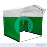 Палатка торговая 2x2м зелено-белая