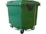 Мусорный контейнер 1 100л. на колёсах, с педальным приводом цв. зелёный