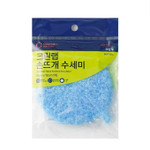 Круглая вязаная губка для мытья посуды из полиэстера (мягкая) 12 х 12 см