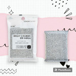 Губка “Bright Scrubber” для мытья посуды и кухонных поверхн (средней жёстк) (13 х 9 х 1,5 см) 1 шт