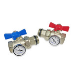Комплект шаровых кранов 1”н/в для коллекторных  групп Millennium