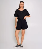 Джинсовые шорты #КТ6361, белый