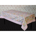 Льняная скатерть Розовое чаепитие