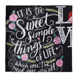 Салфетки чёрные 40х40 см, Принт: Принт II