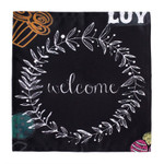 Салфетки чёрные 40х40 см, Принт: Принт V