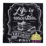 Салфетки чёрные 40х40 см, Принт: Принт I