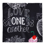 Салфетки чёрные 40х40 см, Принт: Принт IV