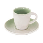 Чашка с блюдцем для кофе GOCCIA, Цвет: Зеленый