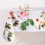 Скатерть прямоугольная Цветы с марками, Размер: 110х150 см