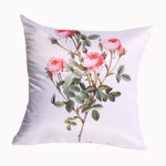 Подушка двусторонняя Цветы на белом