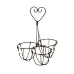 Подставка для яиц Сердце коричневая